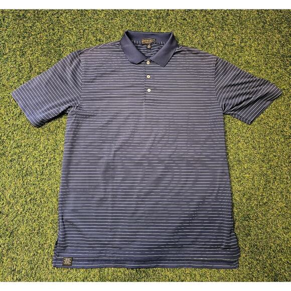 Peter Millar Other - Peter Millar Summer Comfort Blue White Striped Polo Shirt Golf Vacation XL